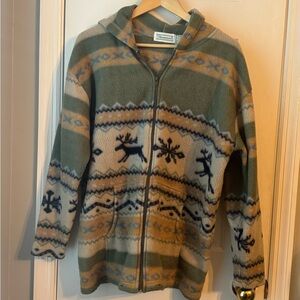 Shenanigans Hooded Fleece Jacket with Reindeer Design